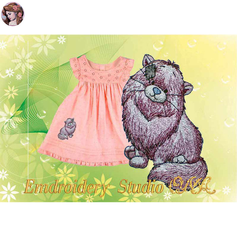 Machine Embroidery Design Children Old Toy 006 Sizes 2 Embroidery Cat Cat Digital Product 1