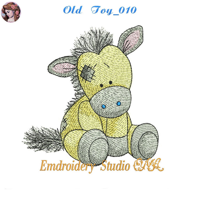 Machine Embroidery Design Children Old Toy 010 Sizes 2 Embroidery Horse Digital Product 0