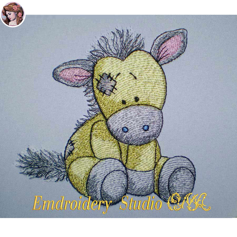Machine Embroidery Design Children Old Toy 010 Sizes 2 Embroidery Horse Digital Product 2
