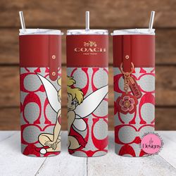 Tinkerbell Red Sublimation tumbler wraps -30oz Straight,  20oz Straight and 20oz Tapered wraps