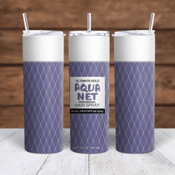 Aquanet Hairspray purple Sublimation tumbler wrap 300DPI 20oz -30oz straight Wrap  included