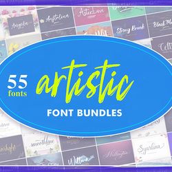 Artistic Font bundle - Calligraphy, script, and more!