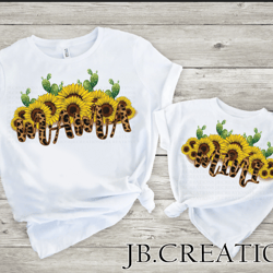 Sunflower Southwest Mama and Mini T shirt Sublimation Design PNG 300dpi