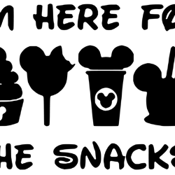 disney snacks food - here for the snacks! png svg included
