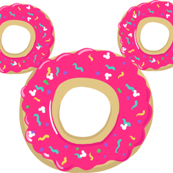 disney mickey mouse donut - pink png svg