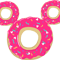 Disney Mickey Mouse Donut Pink PNG SVG 0