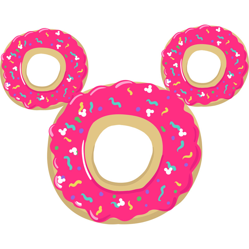 Disney Mickey Mouse Donut Pink PNG SVG 0