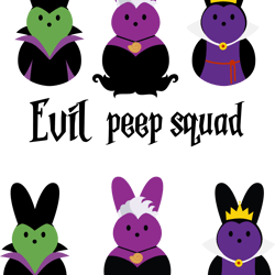easter peeps - disney evil peeps squad - svg & png included
