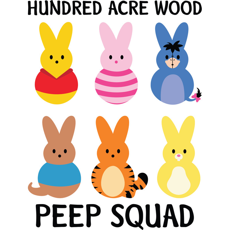 Easter Peeps 100 Acre Wood SVG PNG Included 0