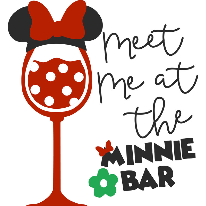 Minnie Mouse Disney Meet Me At The Minnie Bar SVG PNG Included 0