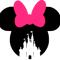 Minnie Mouse Head With Castle Disney SVG PNG Included 0