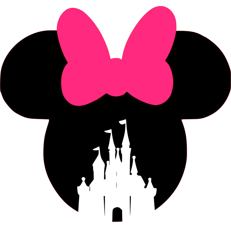 Minnie Mouse Head With Castle Disney SVG PNG Included 0
