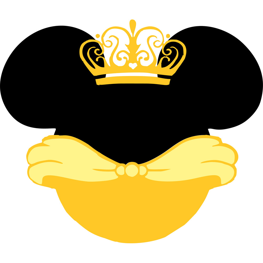 Disney Mickey Mouse Minnie Mouse Head Shape Beauty The Beast Belle SVG PNG Included 0