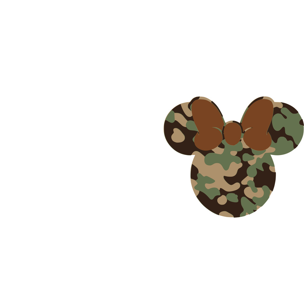 Disney  Mickey Mouse Minnie Mouse Head Shape Camouflaged SVG And PNG Included 1