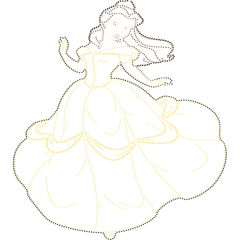 Beauty And The Beast Belle RHINESTONE Sublimation Cricut SVG And PNG Included 0