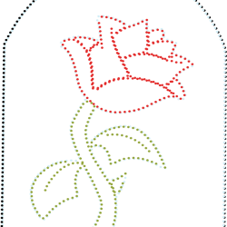 beauty and the beast rose in glass rhinestone sublimation cricut svg and png included