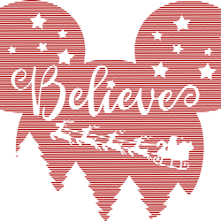 disney christmas engraving designs believe mickey & minnie head sublimation laser,cricut svg, dxf,png included