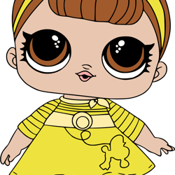 disney beauty and the beast belle lol doll svg & png