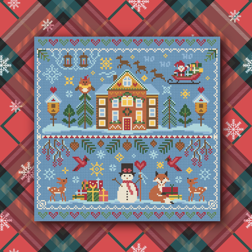 Cross Stitch Pattern Waiting For Christmas Trending Pattern Easy Instant Download PDF 0