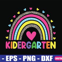kindergarten rainbow girls boys teacher svg