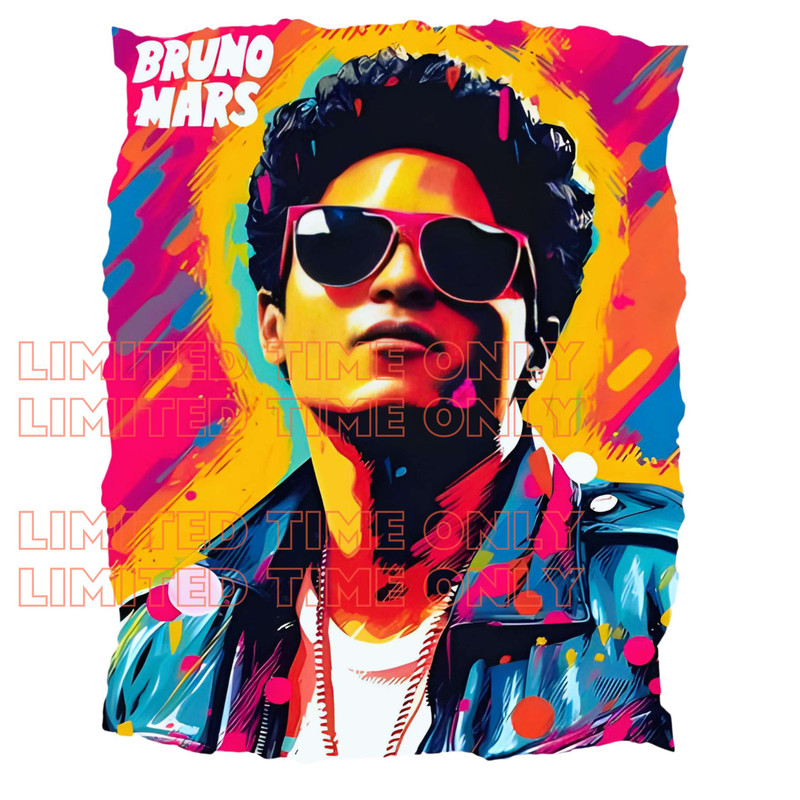 Bruno Mars PNG File Hip Hop PNG Old School Digital File 0