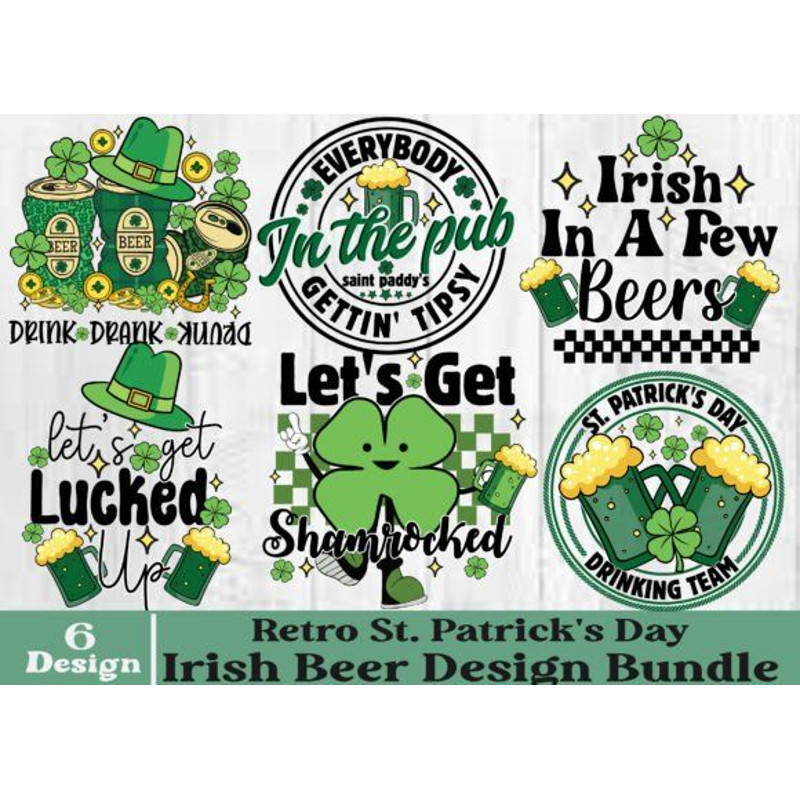 Retro St Patricks Day Funny Png Digital Files Sublimation Dtf 0
