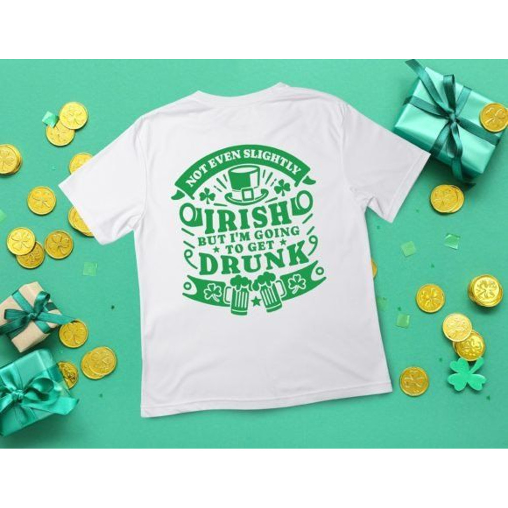 Shamrock St Patricks Not Irish Getting Drunk Png Digital Files Sublimation Dtf 0