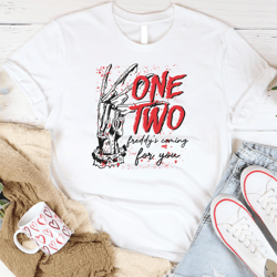 one two freddy's coming for you retro film halloween png