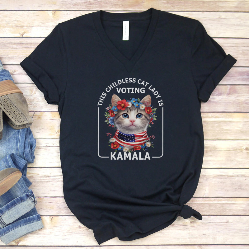 Kamala Harris For President 2024 Childless Cat Lady Voting Kamala 2 PNG  Kamala Harris SVG 0
