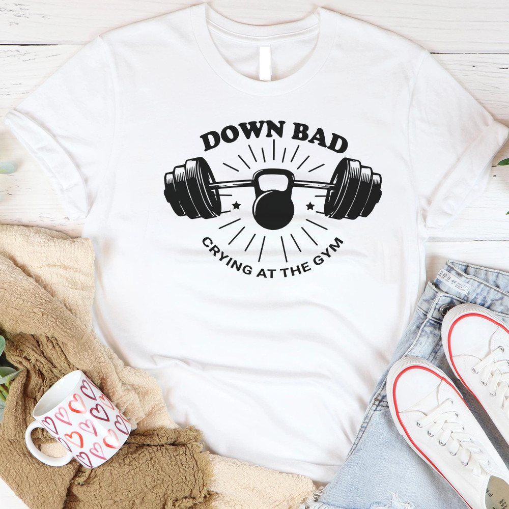 Funny Down Bad Crying At The Gym Funny Workout Gym Weightlifting Swiftie 1 PNG 0