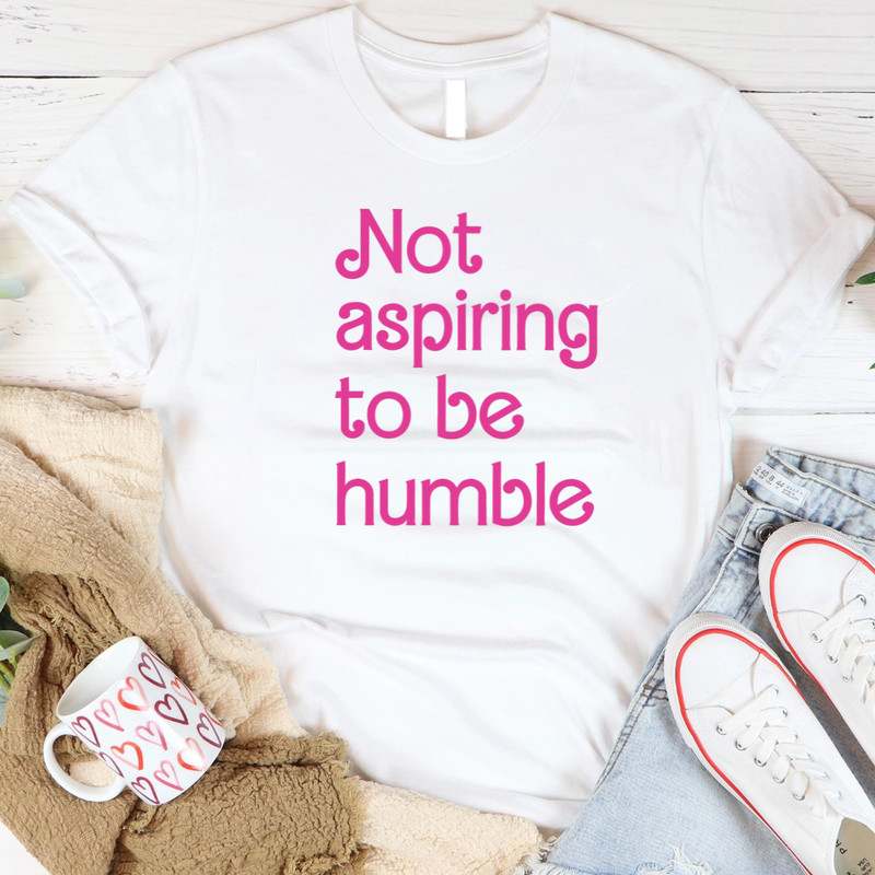 Not Aspiring To Be Humble Feminist Girl Power For Democrat Kamala Harris Humble Quote Pink Style PN 0