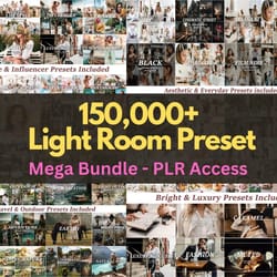 150,000+ lightroom presets bundle, lightroom mobile presets, desktop presets, summer presets