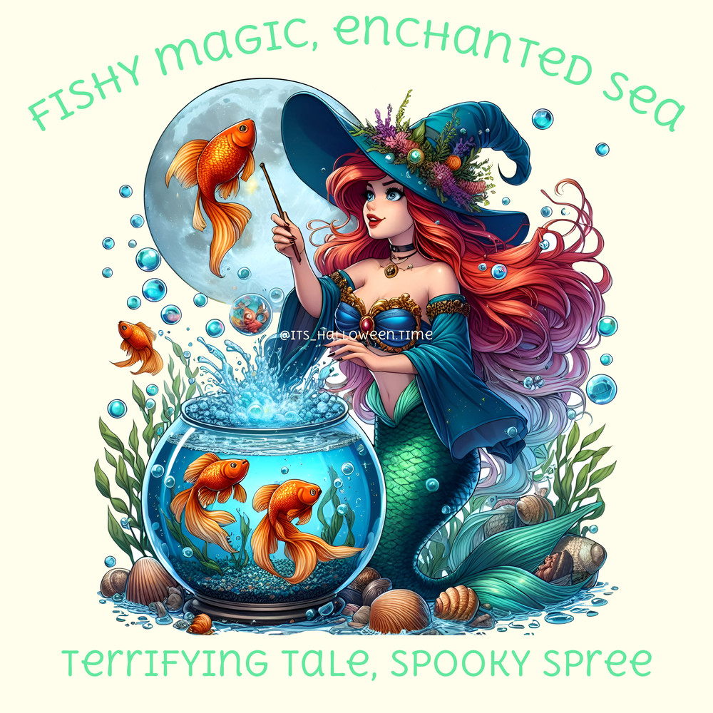 Princess Ariel Sea Witch Disney Princess Halloween SVG PNGDisney Character ClipartDisney Printable 1