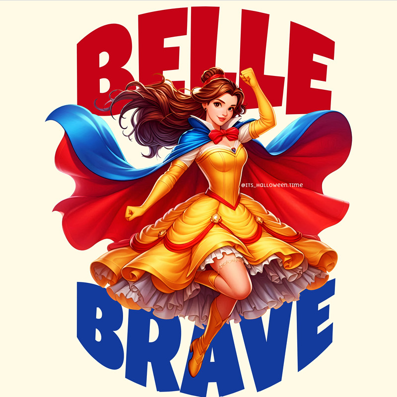 Belle The Brave Disney Princess Halloween SVG PNGDisney Character ClipartDisney Printable 1