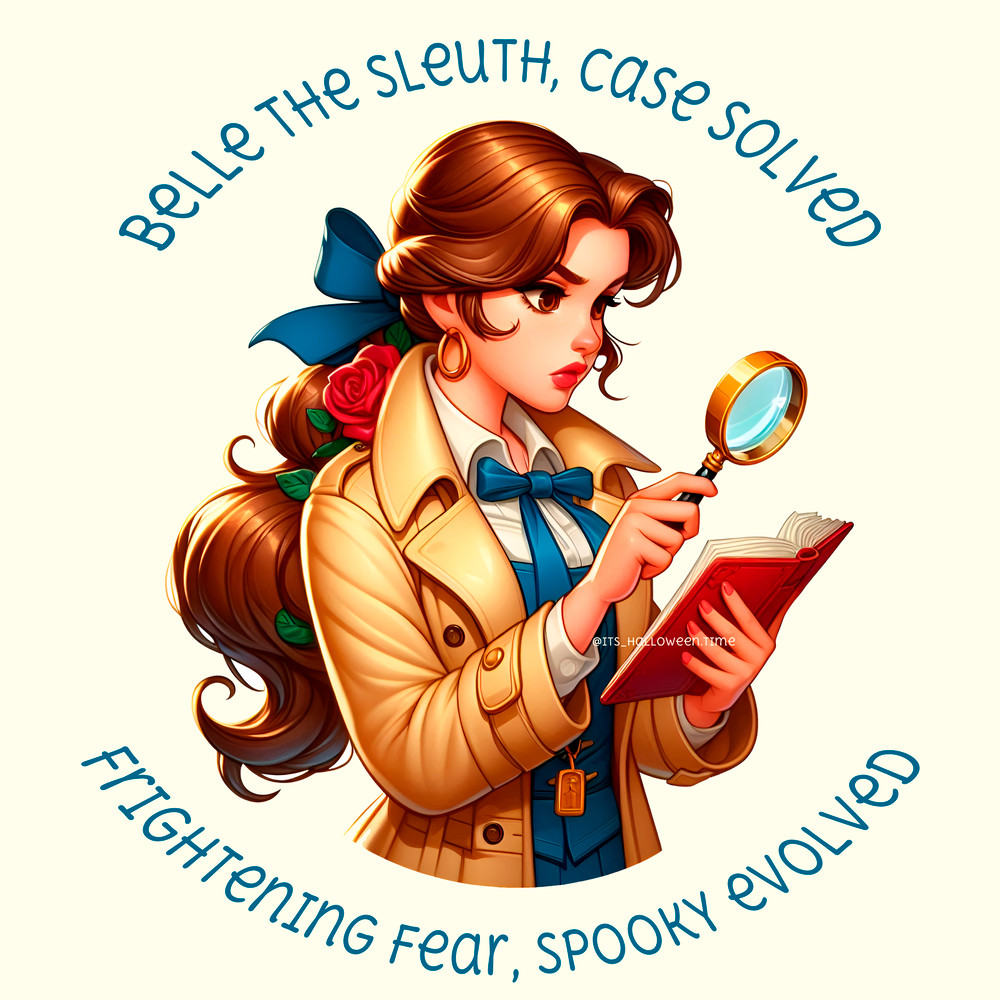 Princess Belle Detective Beauty BeastDisney Princess Halloween SVG PNGDisney Character ClipartDisney Printable 2