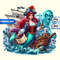 Princess Ariel As Pirate Disney Princess Halloween SVG  PNGDisney Character ClipartDisney Printable 0