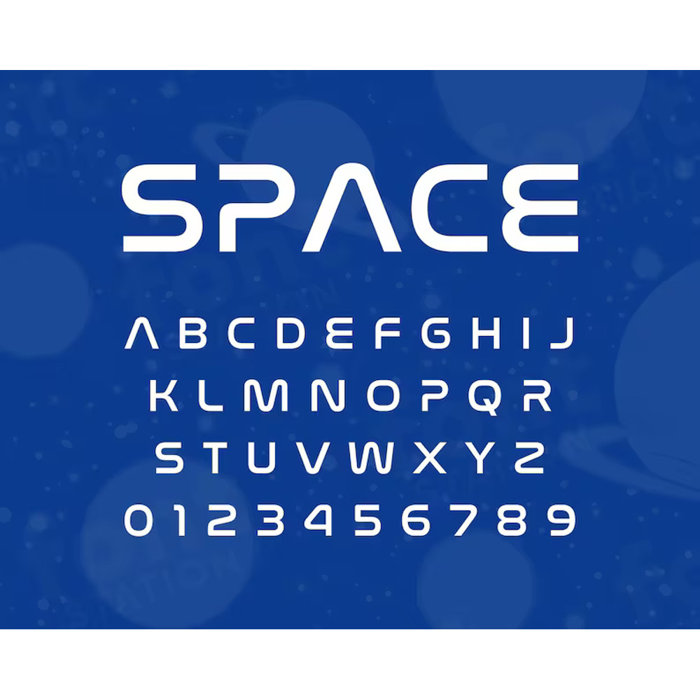 Space Font Png Alphabet 0
