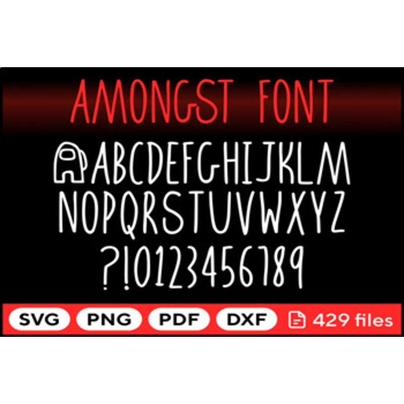 Imposter Font Among Us SVG Among Us SVG Cricut Among Us 0