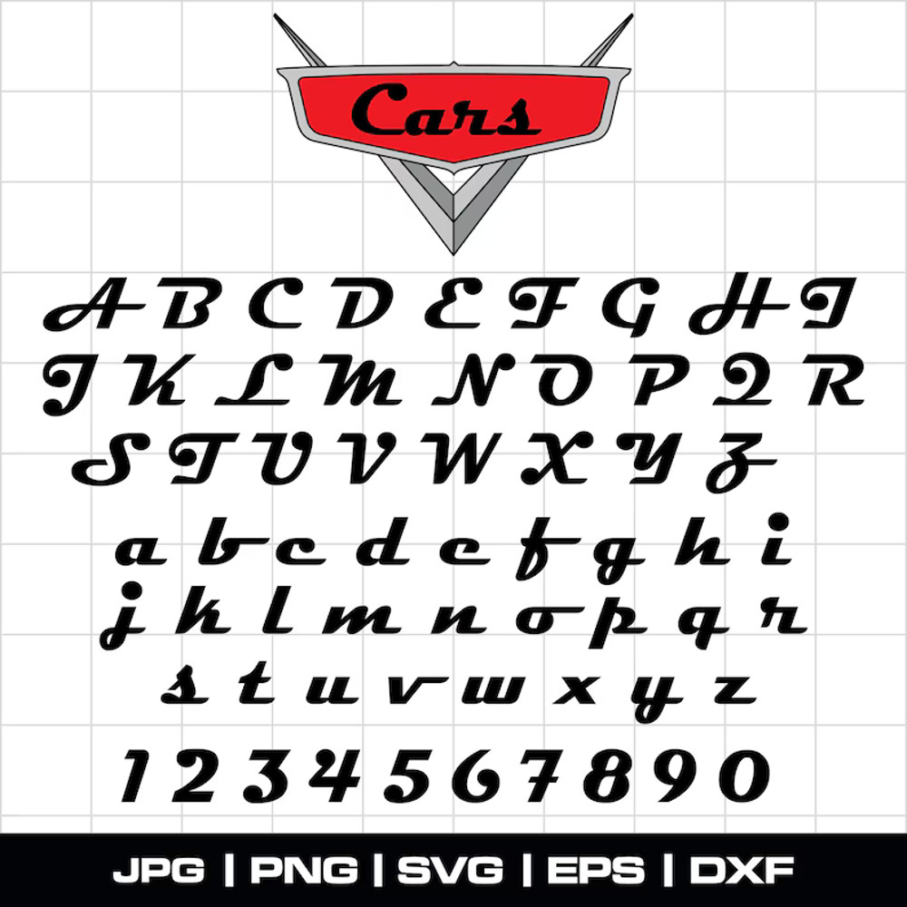 Cars Font Cars Emblem Svg Cars Logo Svg Cars Svg Cars Font Svg Cars Font Cricut Cars Font Silhouette 0