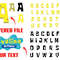 Funny Art License Sponge Letters Svg Layered Sponge Font Otf Birthday Banner Personalized Logo Sponge SVG Letters 0