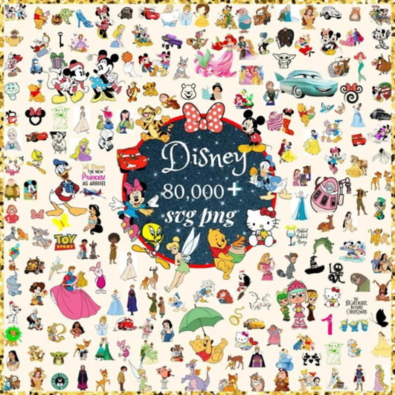 Disney Bundle Svg Png Dxf Cricut Mickeyy Minie SVG Frozn Svg Winiee Svg 0