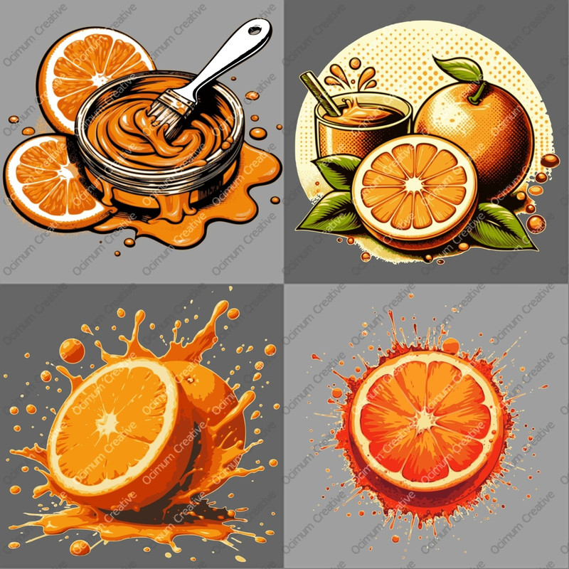 Orange Oranges On Transparent Background Clipart 1
