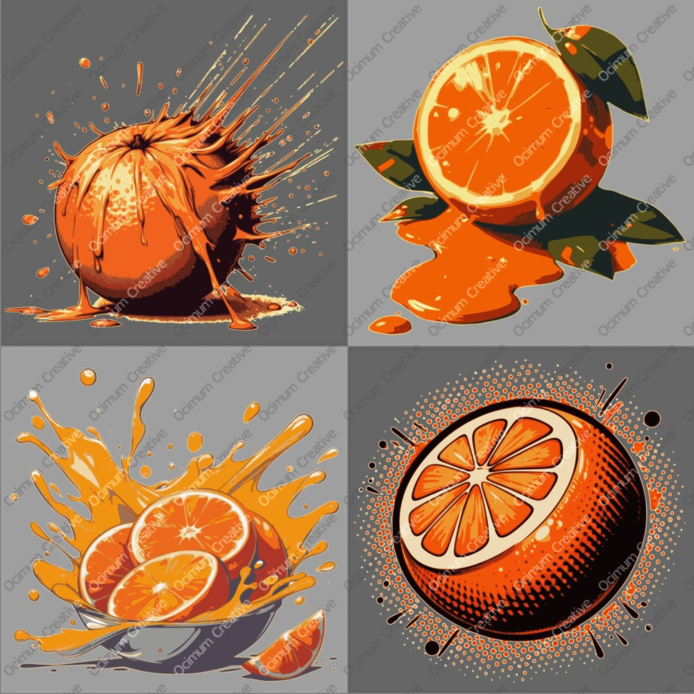 Orange Oranges On Transparent Background Clipart 2