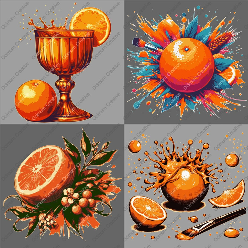 Orange Oranges On Transparent Background Clipart 3