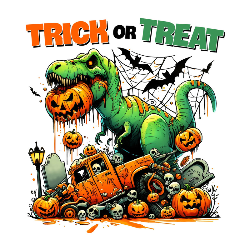 Trick Or Treat Happy Halloween Boo PNG Trex Lover Png Dinosaur Halloween Png Spooky Vibes Png Halloween Season 0