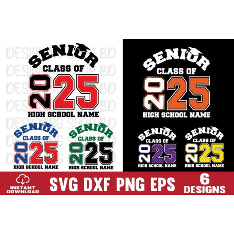 Class Of 25 Senior SVG Bundle Graduation School Vibes Png Graduation 2025 Png SvgGIFTS Png Senior 2025 0