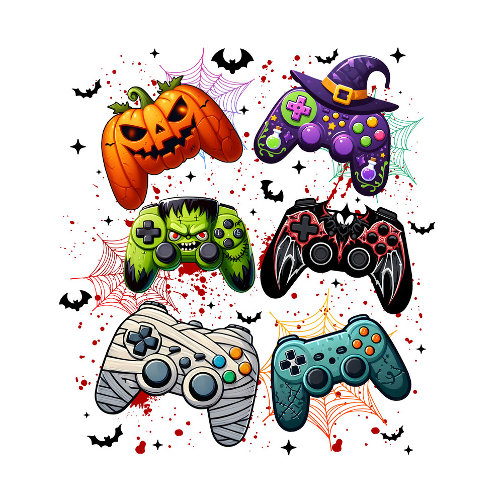 Retro Halloween Gaming Controller Png Halloween Season Halloween Spoken Gamer Spooky Gaming Png Halloween Gifts 0