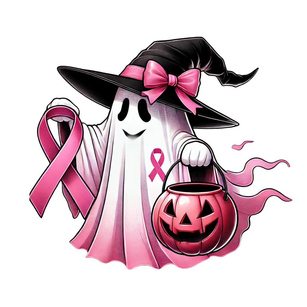 In October We Wear Pink Breast Cancer PngGhost PNG Cancert Png Pink Save The Boo Png October Pink Faith Strong 2