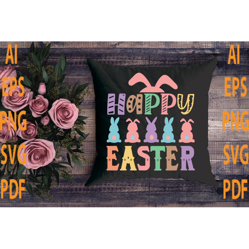 Happy Easter T Shirt Design 1