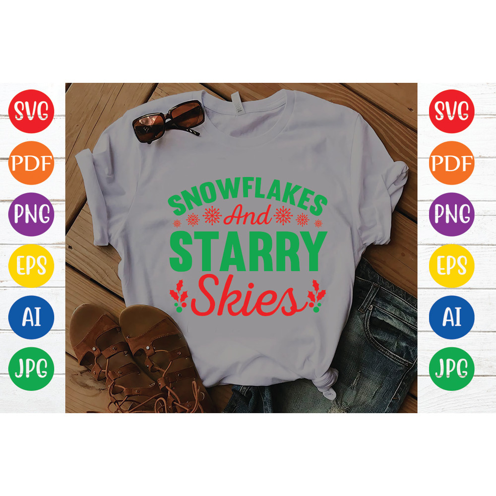 Snowflakes And Starry Skies Hoodies Sweatshirts Design 1